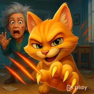 Cat Mayhem: Gran’s Angry v0.1.9 (МОД: Много рыбы, ключей)